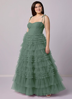 Barbie ♥ Azazie Final Sale Eucalyptus A-Line Sweetheart Neckline Tulle Dress image9