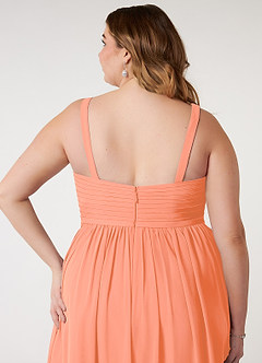 Azazie Chanel Bridesmaid Dresses Sunset A-Line Pleated Chiffon Dress image11