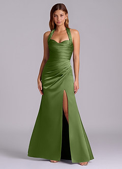 Azazie Destiny Suknie dla druhen Syrena Dekolt w kształcie serca Satyna elastyczna Do ziemi Sukienka image4