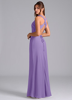 Azazie Evadne Bridesmaid Dresses Tahiti A-Line Pleated Chiffon Dress image2