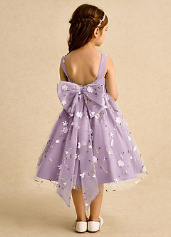 Azazie Bean Flower Girl Dresses Wisteria Ball-Gown Sleeveless Tulle Dress image2