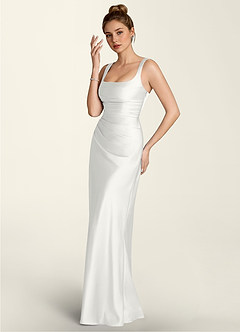 Lorelei Weiß Meerjungfrauenkleid aus Satin mit Korsett image3