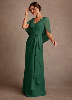 Azazie Santa Clara Kleider für die Brautmutter A-Linie Spitze Kleid Dunkelgrün image4