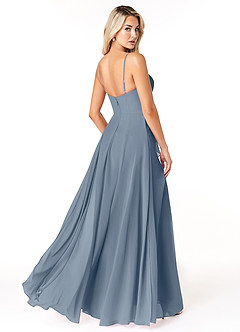 Azazie Emerald Bridesmaid Dresses Twilight A-Line Ruffled Chiffon Dress image3