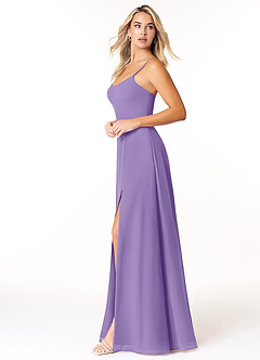 Azazie Moira Bridesmaid Dresses Tahiti A-Line Scoop Chiffon Dress image3