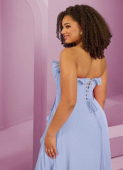 Barbie ♥ Azazie Jurken voor bruidsmeisjes Jurk van Chiffon met A-Lijn Sweetheart Halslijn Ijs image9