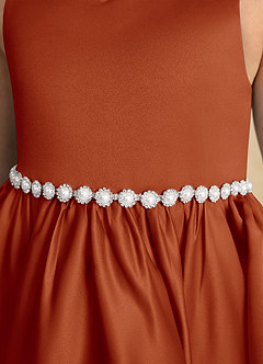 Azazie Julietta Flower Girl Dresses Paprika Ball-Gown Convertible Tulle Dress image10
