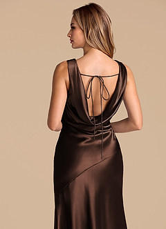 Azazie Rylina Bridesmaid Dresses Ganache Mermaid Metallic Satin Dress image2