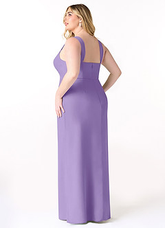 Azazie Denice Bridesmaid Dresses Tahiti Sheath Pleated Chiffon Dress image12