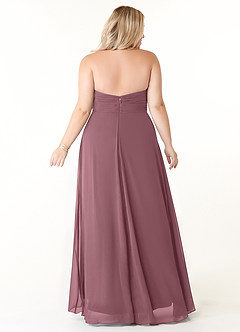 Azazie Tessie Bridesmaid Dresses Amethyst A-Line V-Neck Pleated Chiffon Dress image7