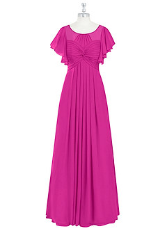 Azazie Lily Vente Finale Robe Empire Plissée Longueur ras du sol Mousseline de soie image6