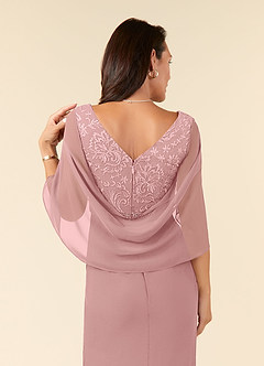 Azazie Laina Kleider für die Brautmutter Meerjungfrau-Linie Spitze Chiffon Kleid Altrosa image6