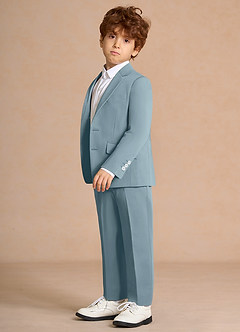 front Oliver Light Blue Boys 2-Piece Suit
