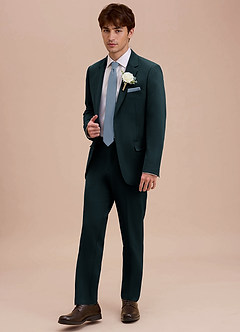 front Ethan Navy Blue Refined Weave Suit