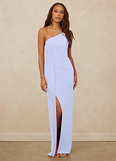 Christian Siriano Bridal for Azazie 1003 Bridesmaid Dresses Lavender Sheath One Shoulder Chiffon Dress image1