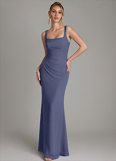 Azazie Agustina Bridesmaid Dresses Stormy Mermaid Corset Chiffon Dress image4