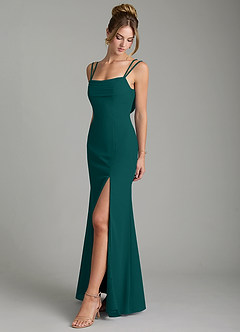 Azazie Egypt Bridesmaid Dresses Peacock Sheath Sweetheart Neckline Chiffon Dress image4