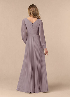 Azazie Zina Mother of the Bride Dresses Dusk A-Line Pleated Chiffon Dress image4