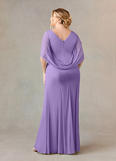 Azazie Belladonna Mother of the Bride Dresses Tahiti Mermaid Scoop Pleated Mesh Dress image9