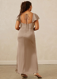 Christian Siriano Bridal for Azazie 1005 Bridesmaid Dresses Taupe Sheath Sweetheart Neckline Stretch Satin Dress image15