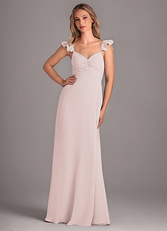 Azazie Kaylyn Bridesmaid Dresses Rose Petal A-Line Ruched Chiffon Dress image1