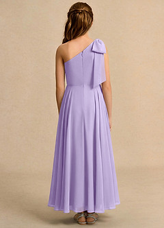 Azazie Guppy Junior Formal Jurken voor bloemenmeisjes A-Lijn Jurk van Chiffon One-Shoulder Lila image2