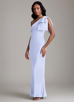Azazie Yuanna Bridesmaid Dresses Lavender Mermaid One Shoulder Chiffon Dress image5