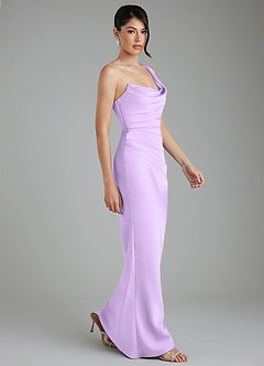 Azazie Sabrina Robes de demoiselle d'honneur Robe Sirène en Satin extensible Corset Lilas image9