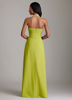 Azazie Clarisa Probar vestidos en casa Vestido de Rosa Polvorienta de Gasa de Corte en A con Plisado image2