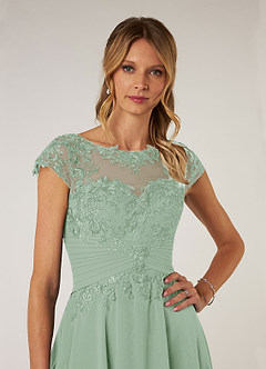 Azazie Shonda Kleider für die Brautmutter Spitze Chiffon Kleid Agave image6