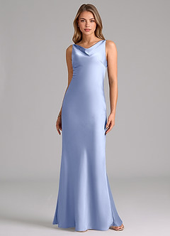 Azazie Allettie Bridesmaid Dresses Ice Mermaid Stretch Satin Dress image6