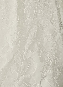 Azazie Bria Vestidos de novia Vestido Blanco Antiguo de Jacquard Floral de Corte Princesa con Palabra de honor image8