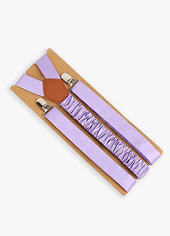 front Matching Color Matte Satin Suspenders