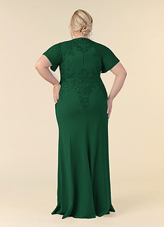 Azazie Adonna Final Sale Dark Green Mermaid Lace Dress image9