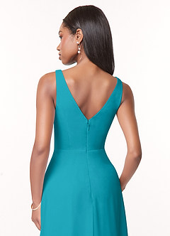 Azazie Nala Bridesmaid Dresses Jade A-Line Pleated Chiffon Dress image5