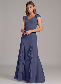 Azazie Nessa Bridesmaid Dresses Stormy A-Line Chiffon Dress image6