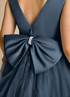 Azazie Pear Flower Girl Dresses Neptune Ball-Gown Bow Tulle Dress image6