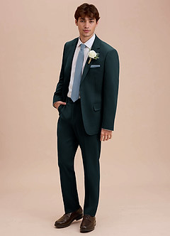 front Ethan Navy Blue Refined Weave Suit