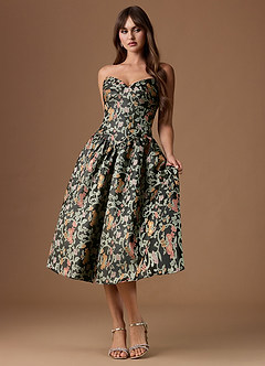 Vestido Jardín De Medianoche Midi Desy image7