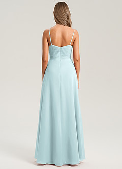 Azazie Terese Bridesmaid Dresses Mist A-Line Pleated Chiffon Dress image2