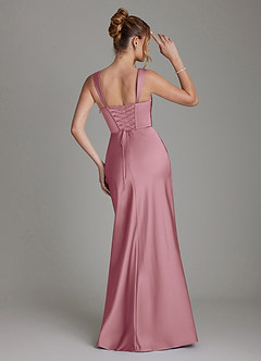 Azazie Agustina Bridesmaid Dresses Vintage Mauve Mermaid Corset Stretch Satin Dress image2