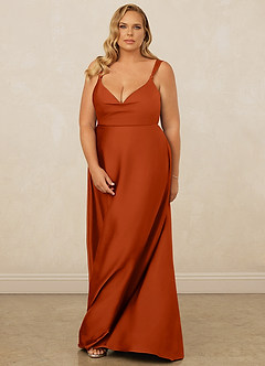Christian Siriano Bridal for Azazie 1001 Bridesmaid Dresses Paprika A-Line Sweetheart Neckline Stretch Satin Dress image15