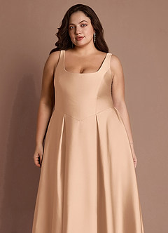 Olivia Blush Pink Pleated Midi Dress image11