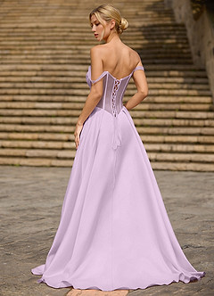 Heartshape Violet Robe de bal en satin corset image2