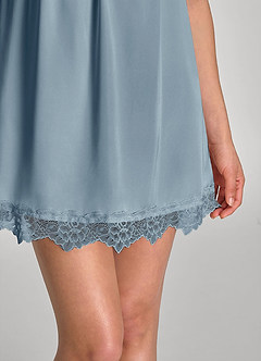 front Nuisette de mariée en satin et dentelle