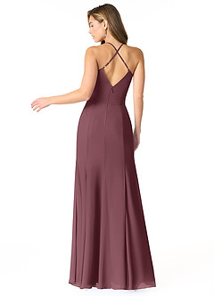 Azazie Carolina Bridesmaid Dresses Sangria Mermaid Ruched Chiffon Dress image2