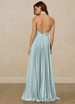 Christian Siriano Bridal for Azazie 1007 Bridesmaid Dresses Mist A-Line Pleated Stretch Satin Dress image6