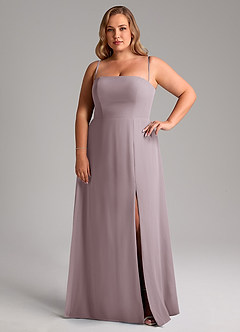 Azazie Wren Bridesmaid Dresses Dusk A-Line Side Slit Chiffon Convertible Dress image14