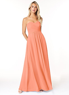 Azazie Yazmin Bridesmaid Dresses Sunset A-Line Sweetheart Neckline Chiffon Convertible Dress image1