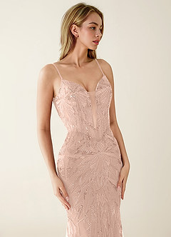 Lennonsen Pink Beading Sequin Embroidery Tulle Prom Dress image4